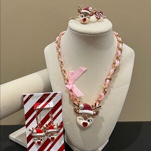 Betsey Johnson | Whimsical Reindeer Jewelry Trio (set of 3)